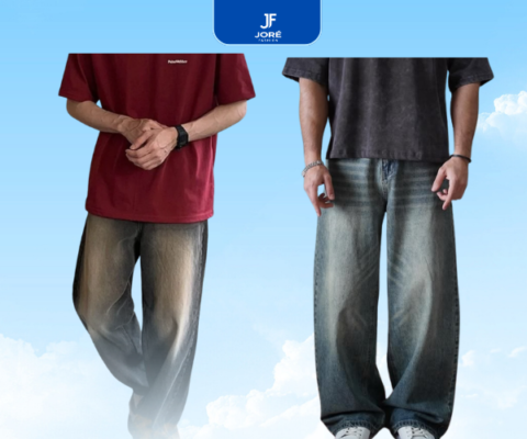 Quần basic unisex JORÉ Fashion màu xám, kiểu dáng rộng thoải mái, phù hợp cho nam nữ và dễ phối cùng áo thun, áo sơ mi.