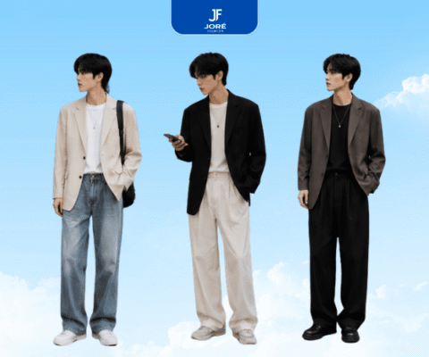 Áo blazer nam phối với các mẫu quần