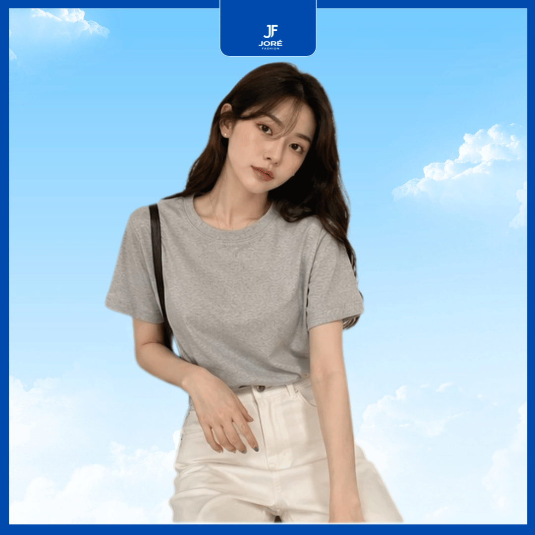 Áo Basic Nữ Cổ Tròn Cotton Cao Cấp - Ảnh 2